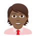 🧑🏾‍💼 office worker: medium-dark skin tone display on JoyPixels